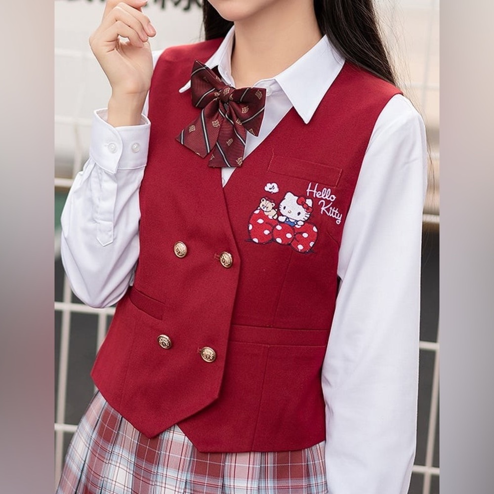 Sanrio Hello Kitty Red Embroidered Vest